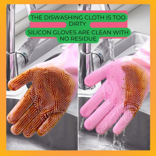 Dish Washing Kitchen Hand Gloves - Image 3