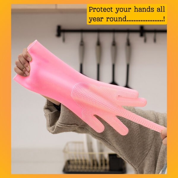 Dish Washing Kitchen Hand Gloves - Image 4